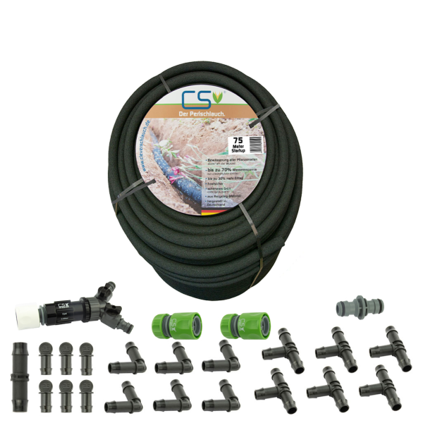 CS Soaker Hose Startup 75m with Accessories and Pressure Reducer